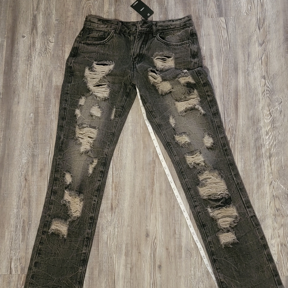 Distressed Black Jeans